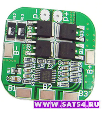 Контроллер заряда-разряда для 4-х Li-Ion аккумуляторов 18650 (плата BMS 4S 20A)