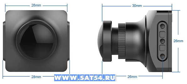 Реальные размеры видеокамер FOXEER . Из  обзора на сайте www.sat54.ru в Новосибирске